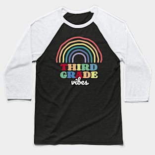 Third Grade vibes RAINBOW Retro 3rd grade Baseball T-Shirt